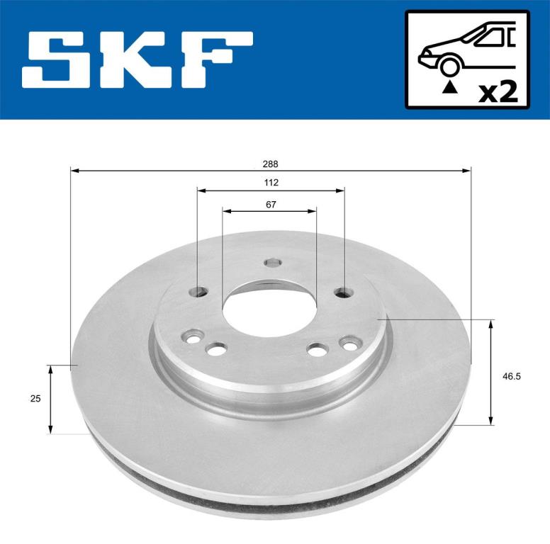 Discos de freno SKF ref. VKBD 80020 V2