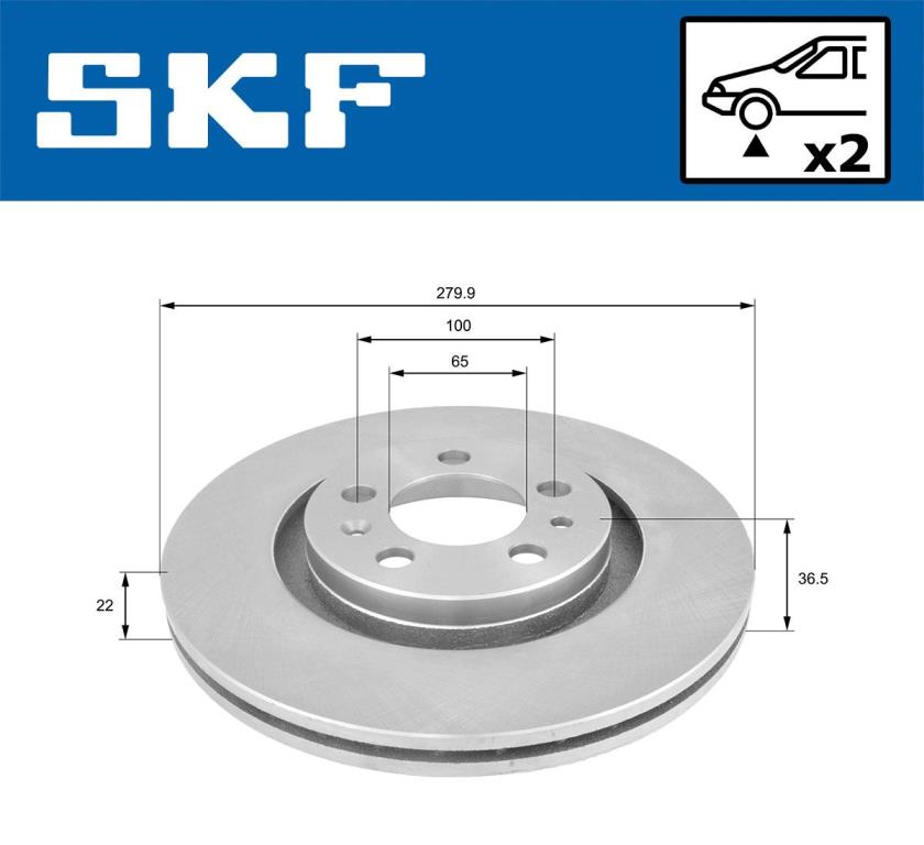 Disques de frein SKF ref. VKBD 80021 V2
