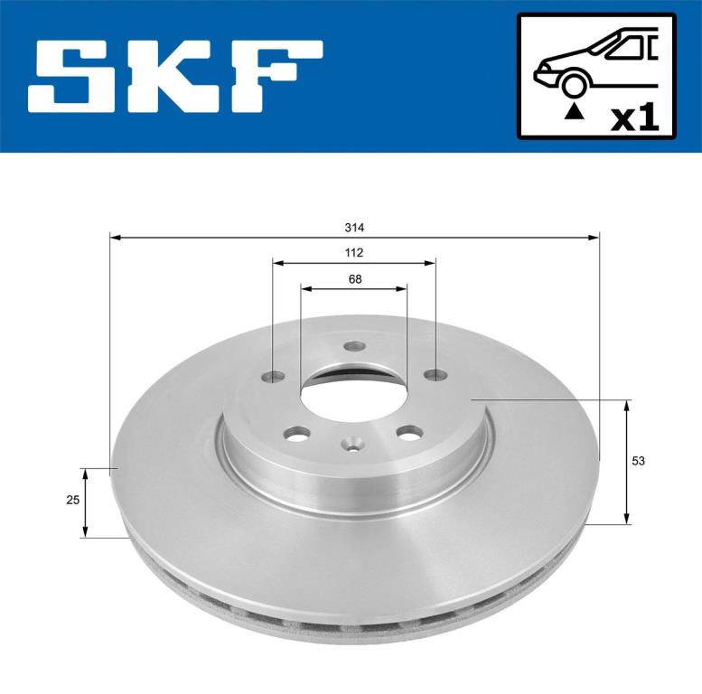 Discos de travão SKF ref. VKBD 80024 V1