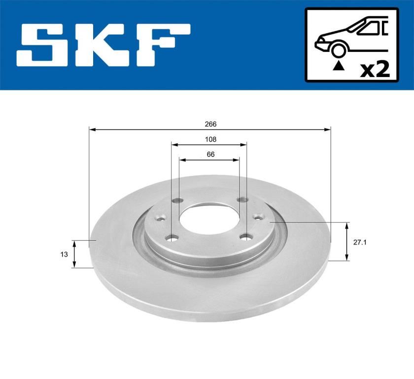 Discos de freno SKF ref. VKBD 80033 S2