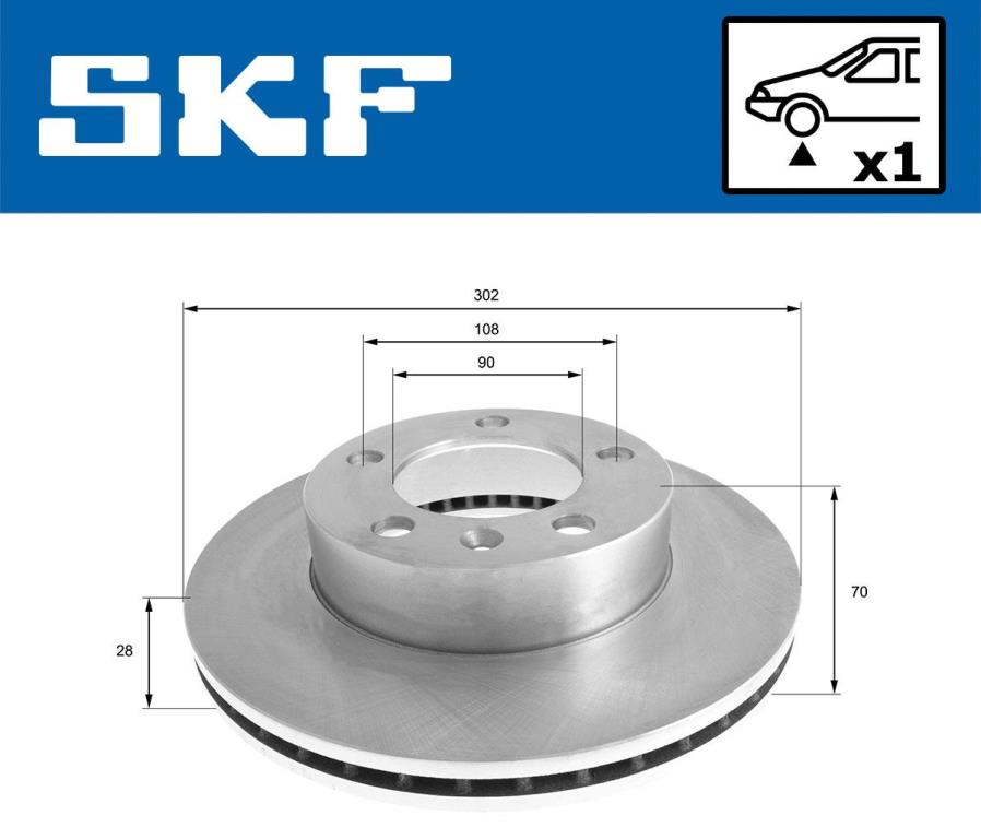 Disques de frein SKF ref. VKBD 80035 V1