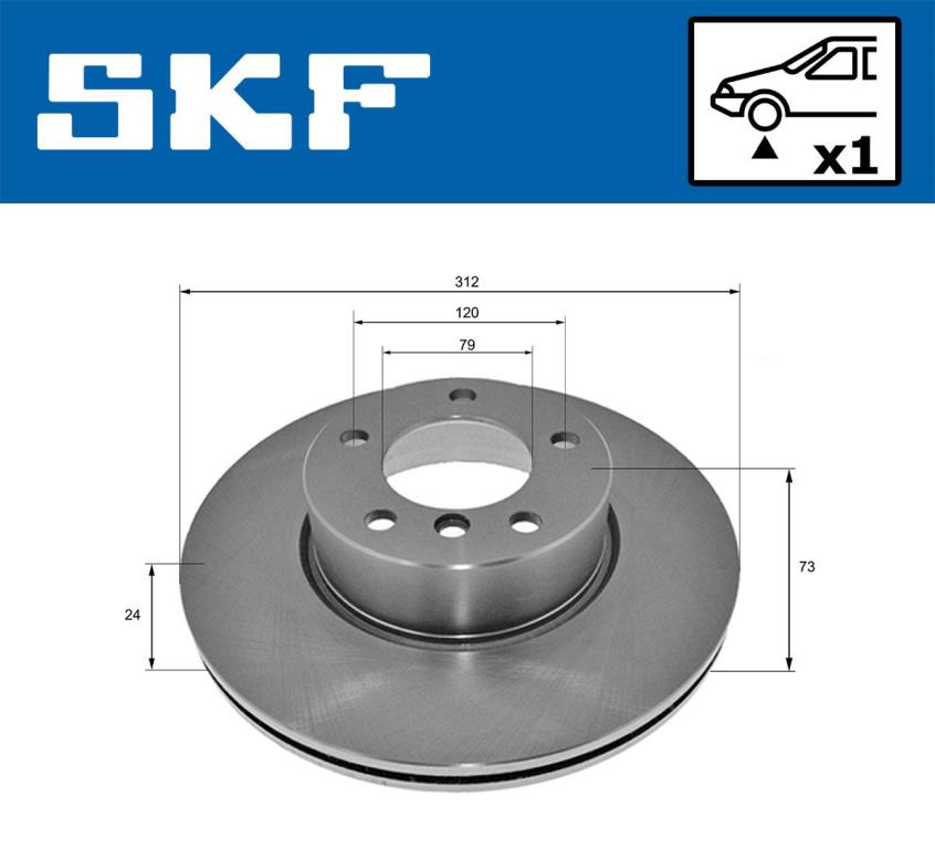 Disques de frein SKF ref. VKBD 80039 V1