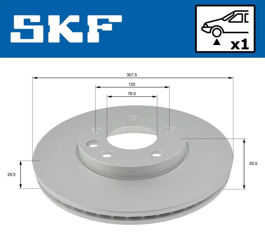 Discos de travão SKF VKBD 80040 V1