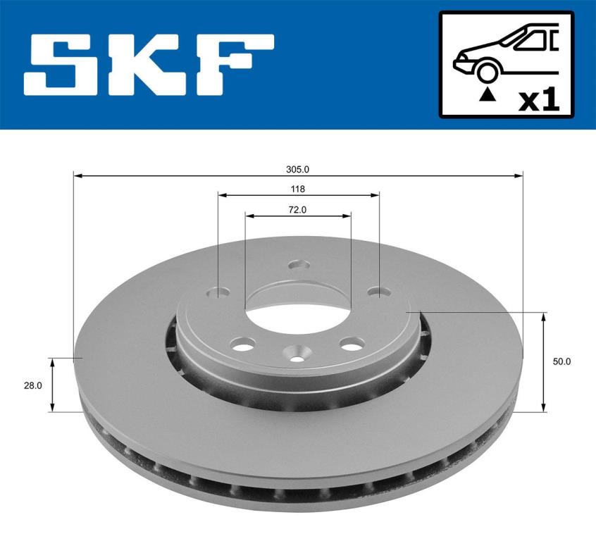 Discos de travão SKF ref. VKBD 80046 V1