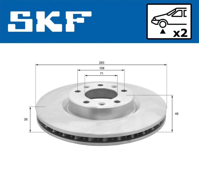 Discos de freno SKF ref. VKBD 80049 V2