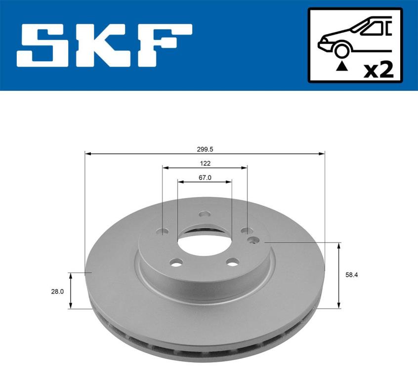 Discos de freno SKF ref. VKBD 80052 V2