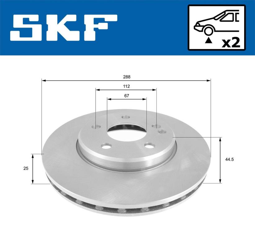 Discos de travão SKF ref. VKBD 80062 V2