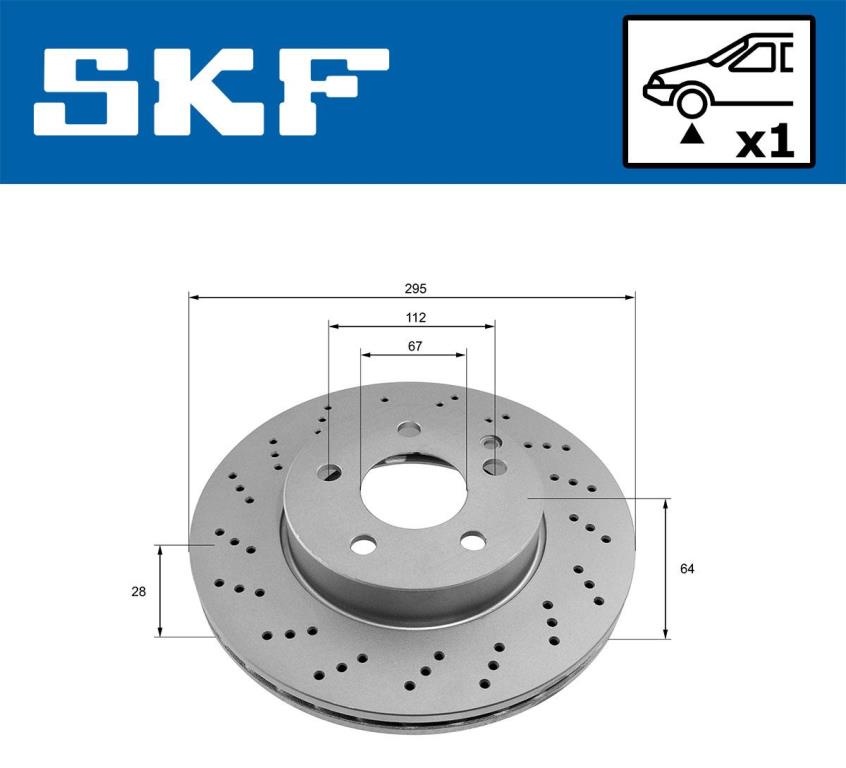 Discos de travão SKF VKBD 80068 V1