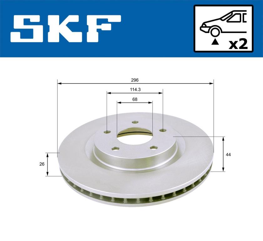 Discos de freno SKF ref. VKBD 80070 V2