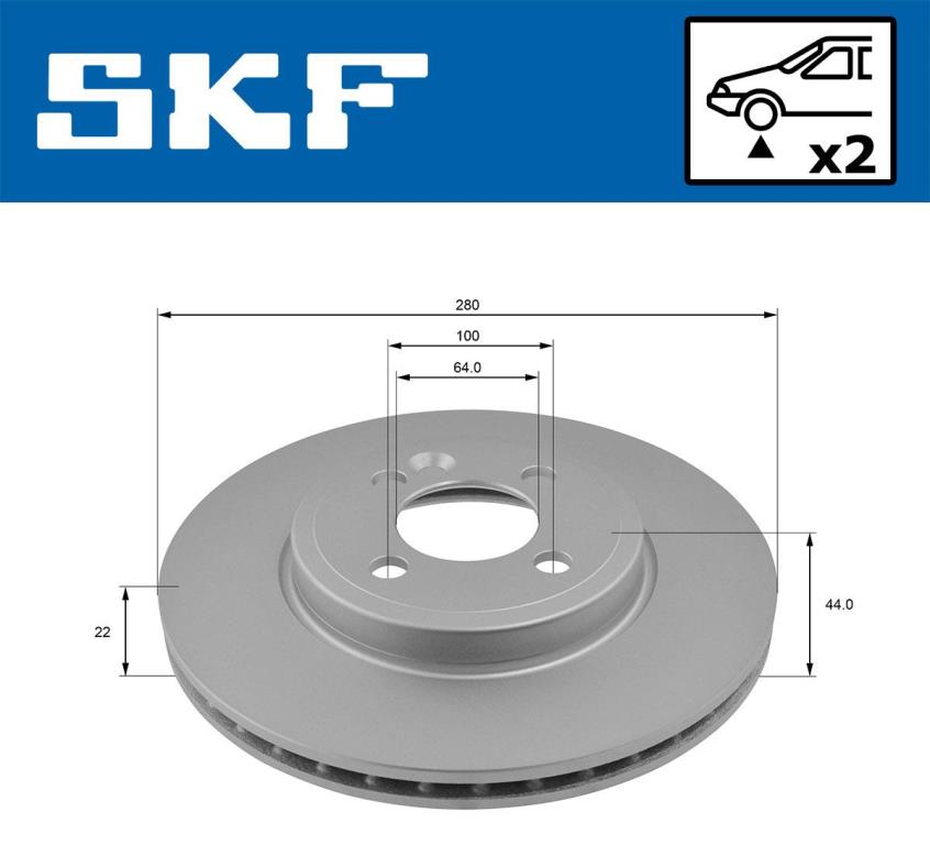 Disques de frein SKF VKBD 80071 V2