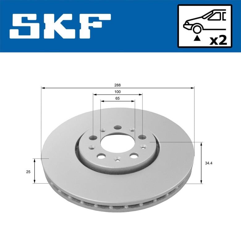 Disques de frein SKF ref. VKBD 80074 V2