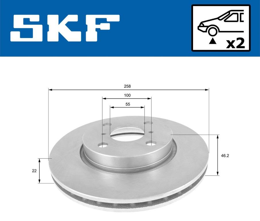 Discos de freno SKF VKBD 80080 V2