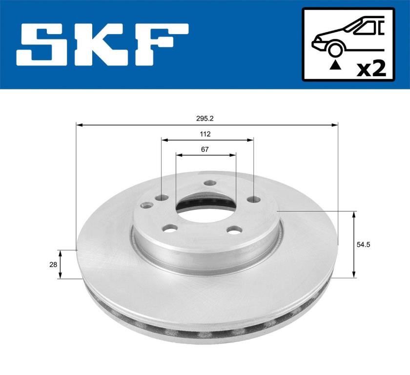 Disques de frein SKF ref. VKBD 80081 V2