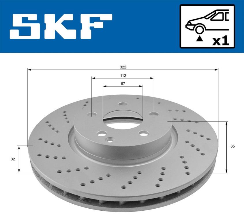 Discos de travão SKF ref. VKBD 80085 V1