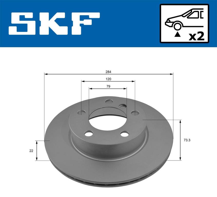 Discos de freno SKF ref. VKBD 80089 V2