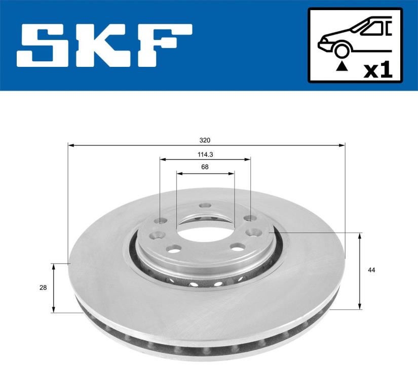 Discos de travão SKF VKBD 80091 V1