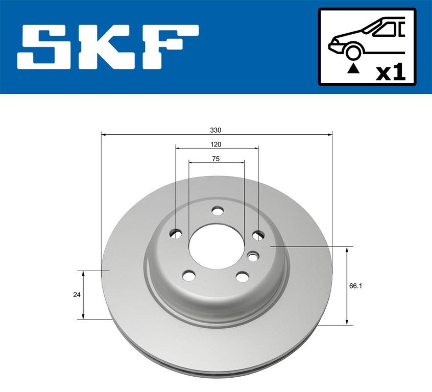 Discos de travão SKF ref. VKBD 80093 V1