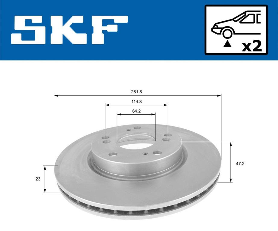 Discos de freno SKF ref. VKBD 80095 V2