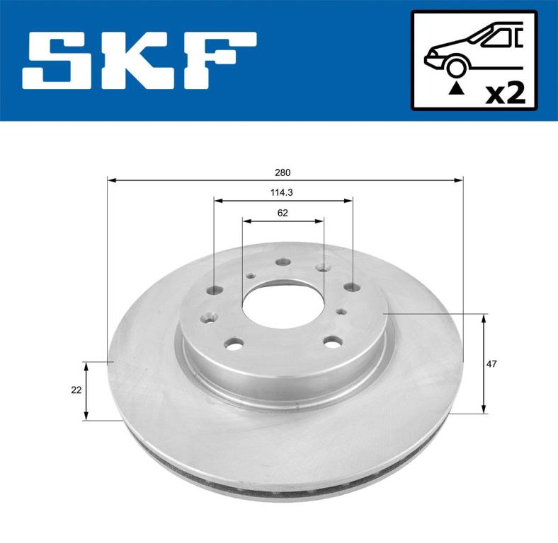 Disques de frein SKF ref. VKBD 80100 V2