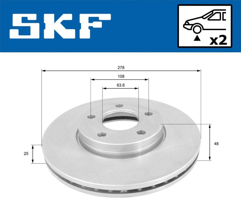 Discos de freno SKF ref. VKBD 80103 V2