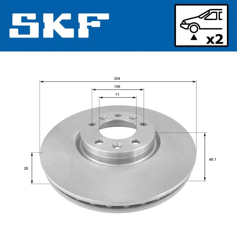 Disques de frein SKF ref. VKBD 80106 V2