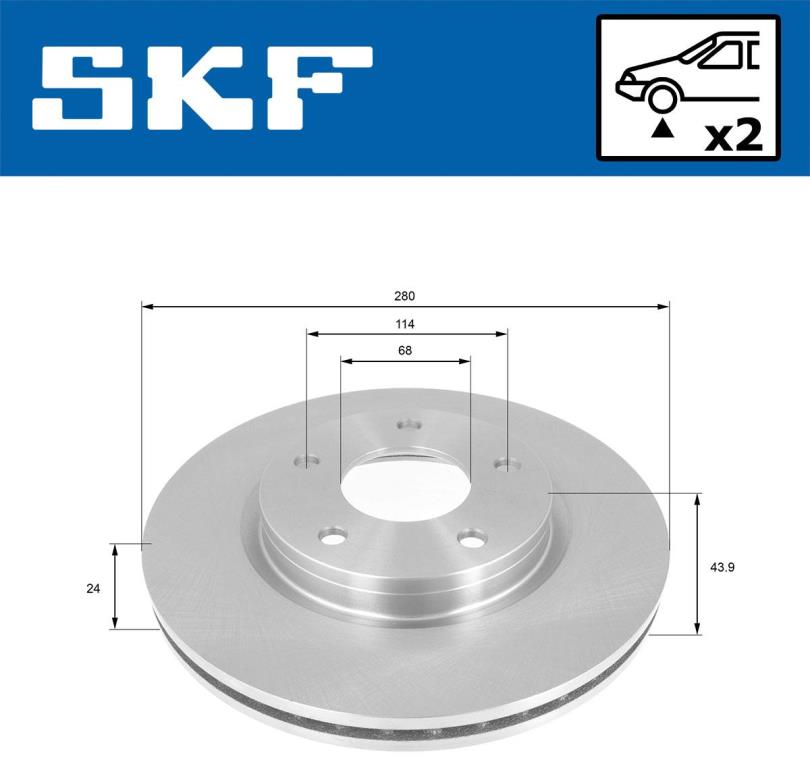 Discos de freno SKF ref. VKBD 80112 V2