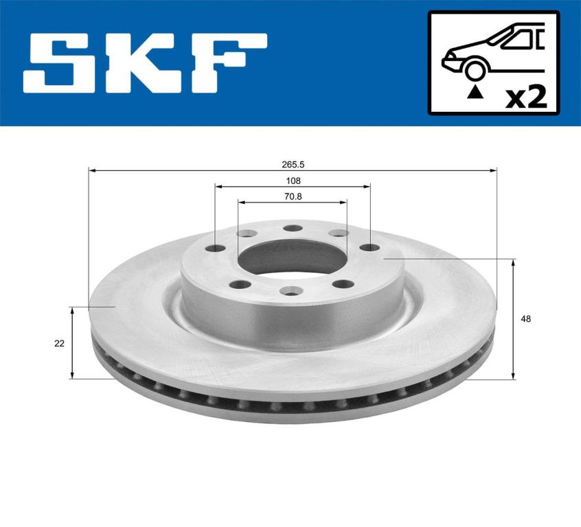 Discos de travão SKF ref. VKBD 80113 V2
