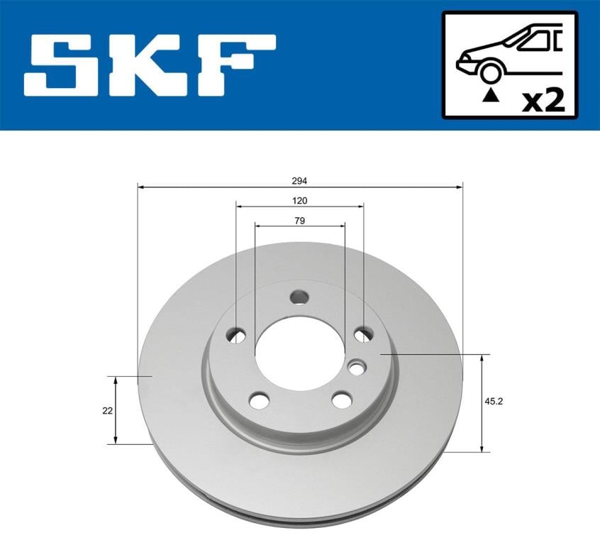 Discos de freno SKF ref. VKBD 80117 V2