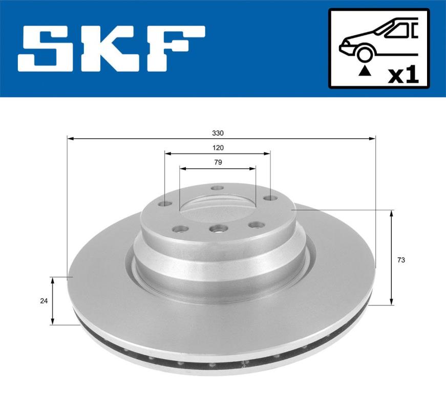Discos de freno SKF ref. VKBD 80124 V1
