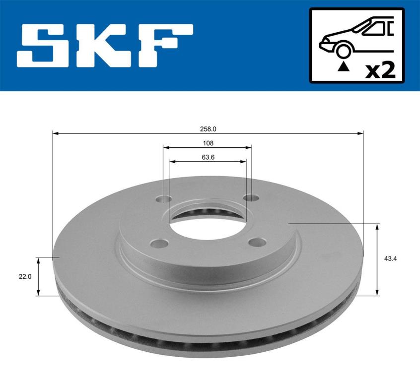 Discos de freno SKF ref. VKBD 80125 V2