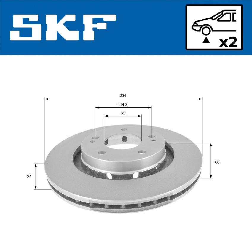Discos de travão SKF ref. VKBD 80127 V2