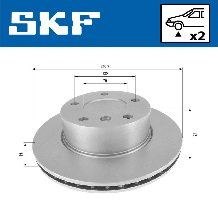 Discos de freno SKF ref. VKBD 80133 V2