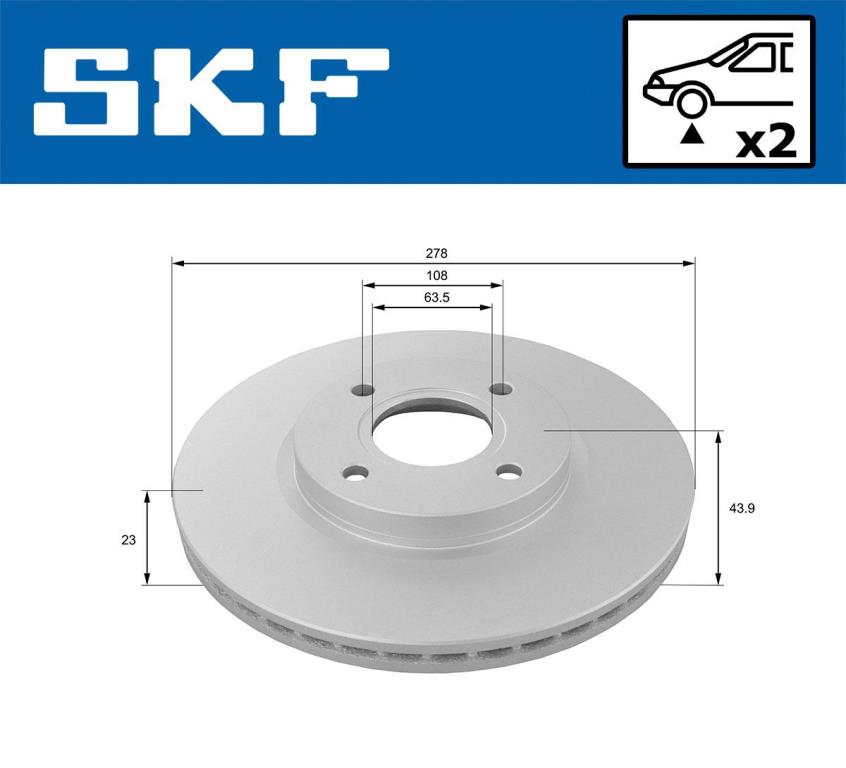 Discos de freno SKF ref. VKBD 80134 V2
