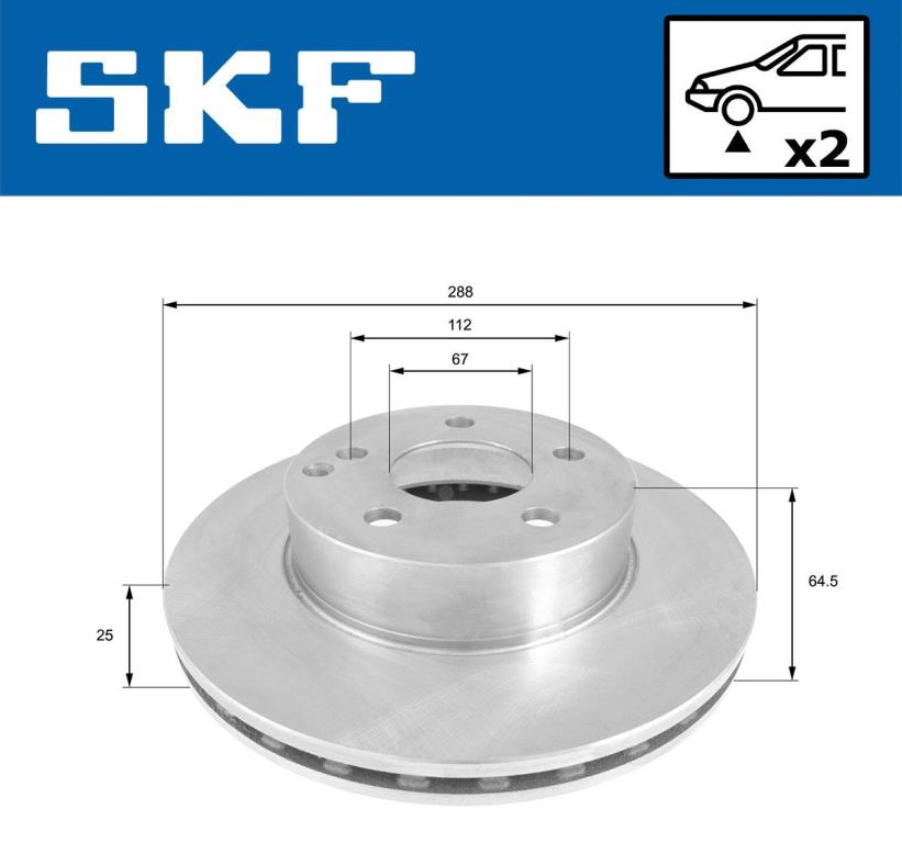 Disques de frein SKF ref. VKBD 80143 V2