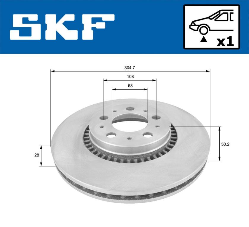 Disques de frein SKF VKBD 80144 V1