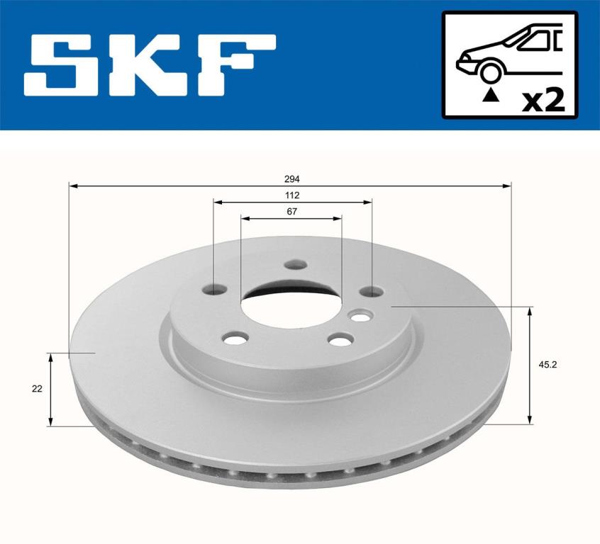 Discos de travão SKF ref. VKBD 80154 V2
