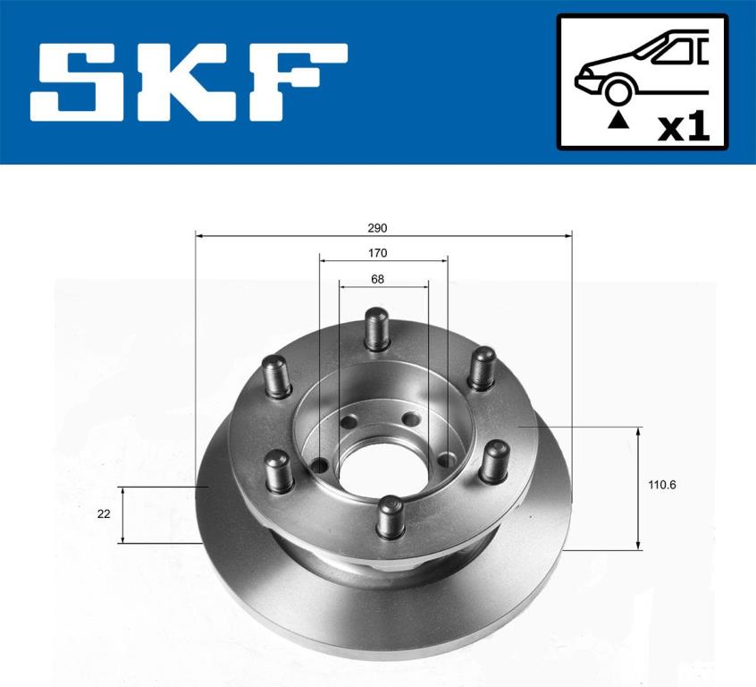 Discos de travão SKF ref. VKBD 80157 S1