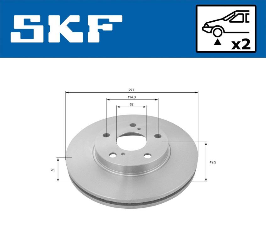 Discos de travão SKF ref. VKBD 80160 V2