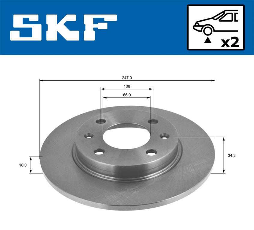Discos de freno SKF ref. VKBD 80165 S2