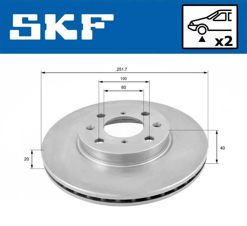 Discos de travão SKF ref. VKBD 80167 V2