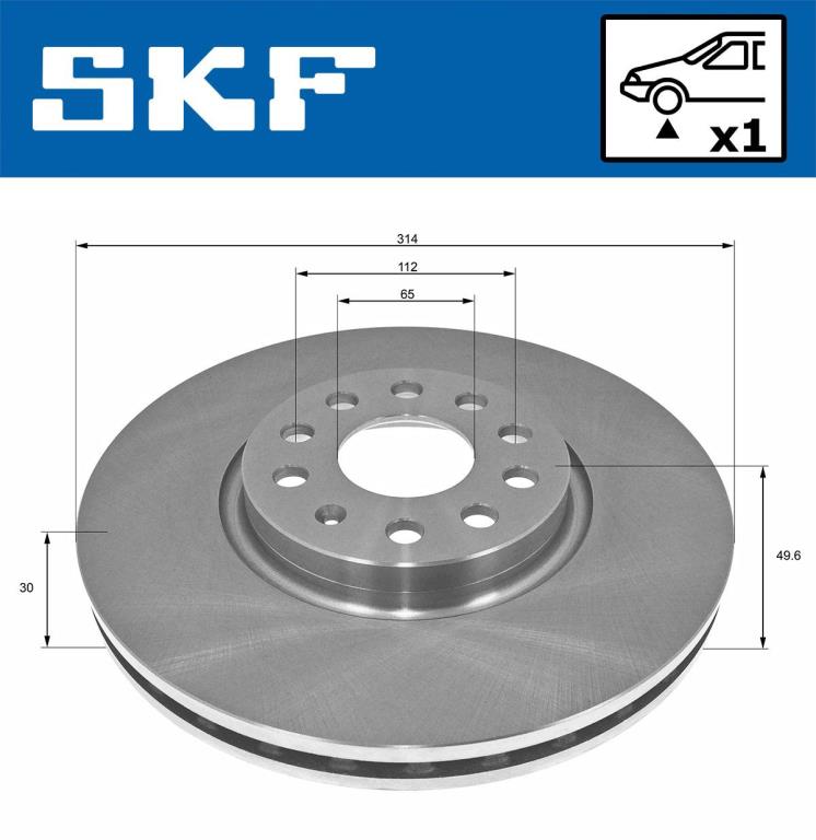 Discos de travão SKF ref. VKBD 80171 V1