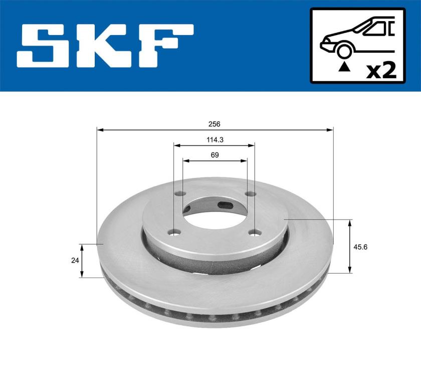 Discos de freno SKF ref. VKBD 80176 V2