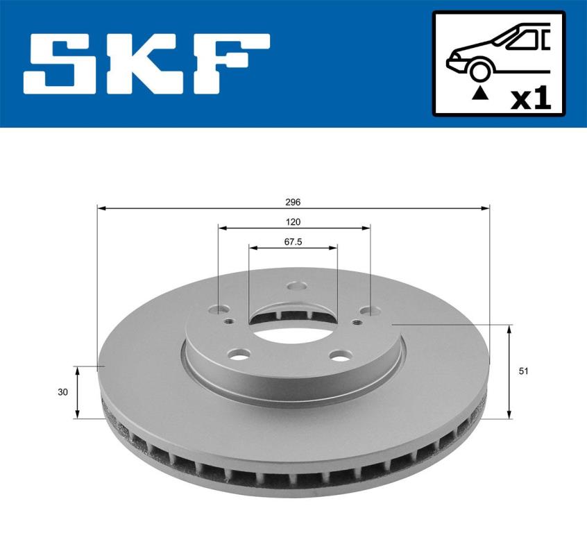 Discos de freno SKF ref. VKBD 80187 V1