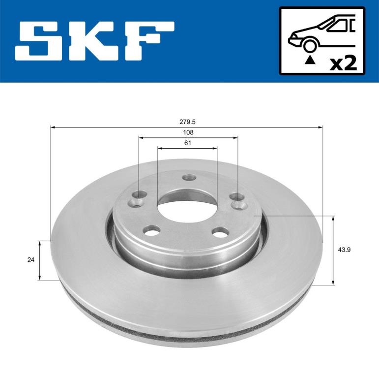 Discos de freno SKF ref. VKBD 80210 V2