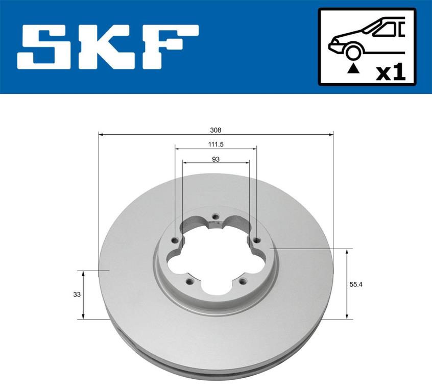 Discos de travão SKF ref. VKBD 80211 V1