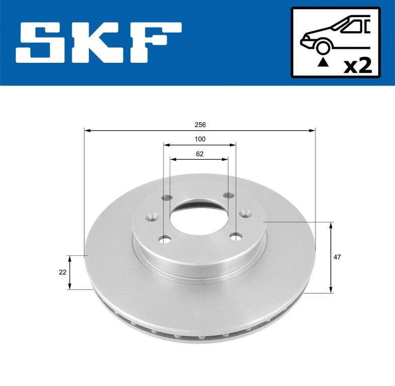 Discos de travão SKF ref. VKBD 80212 V2