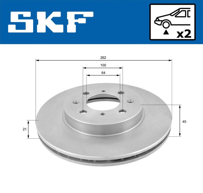 Disques de frein SKF VKBD 80215 V2