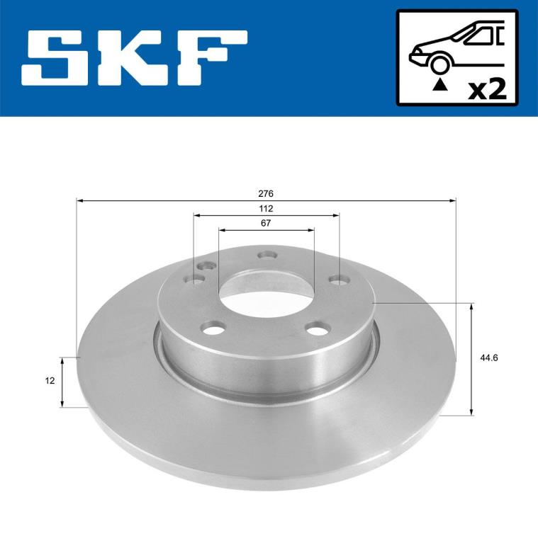 Discos de freno SKF ref. VKBD 80220 S2