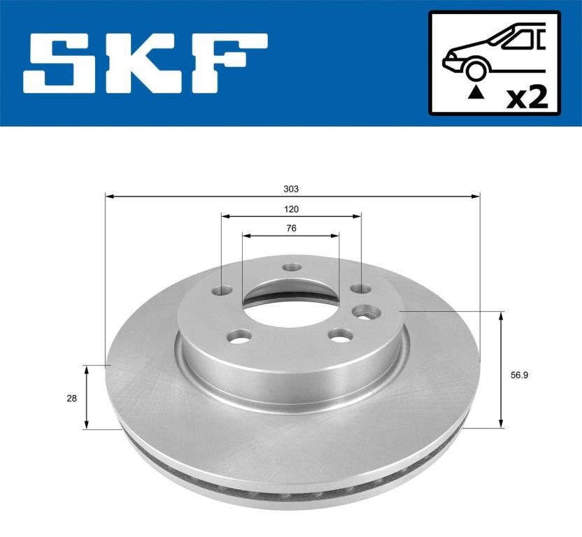 Discos de travão SKF ref. VKBD 80253 V2
