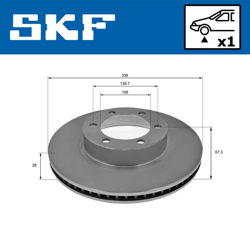 Disques de frein SKF ref. VKBD 80259 V1